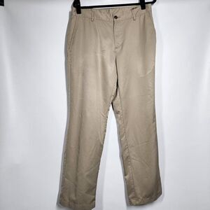 Adidas Clima Lite Golf Pants khaki flat front‎ mens size 33x32